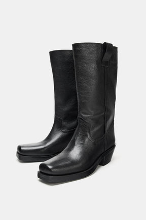 Leder-Cowboystiefeletten