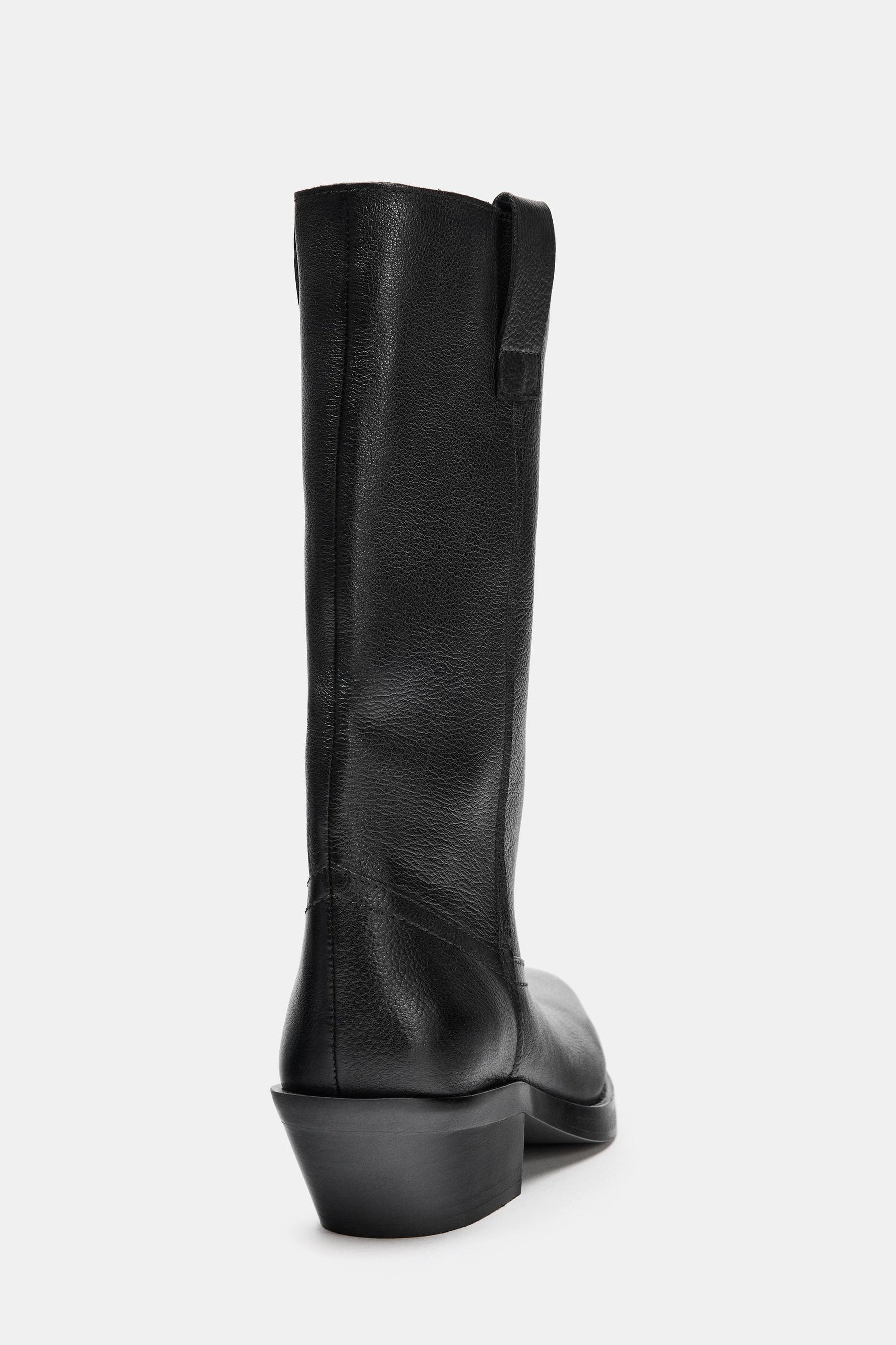 Leder-Cowboystiefeletten