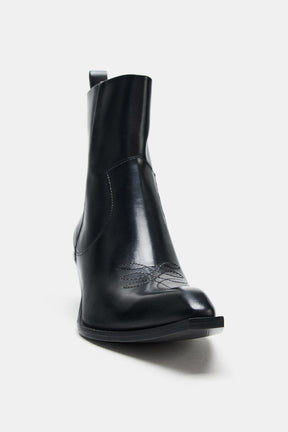 Leder-Cowboystiefeletten