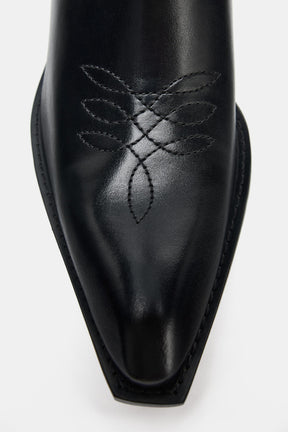 Leder-Cowboystiefeletten