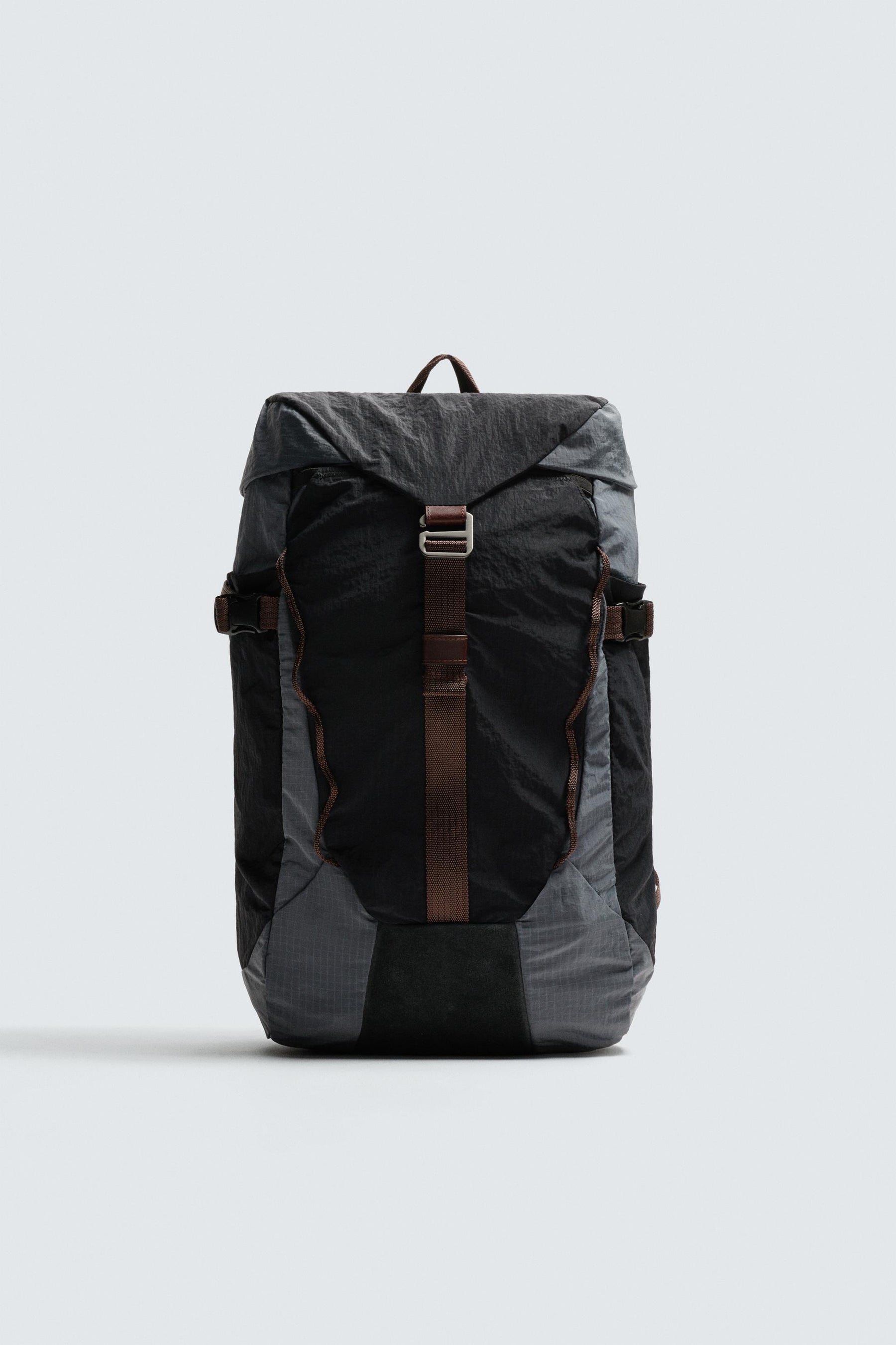 TECHNISCHER RUCKSACK MIT LEDERDETAILS