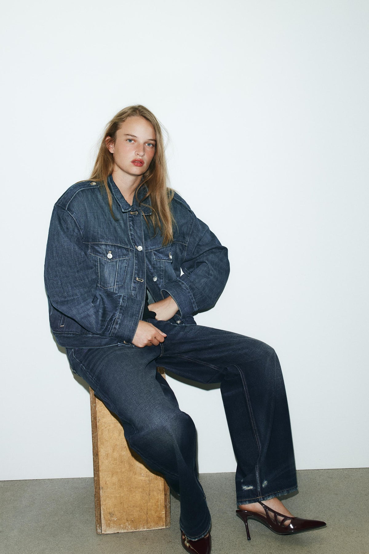 Lack-Effekt-High Heels