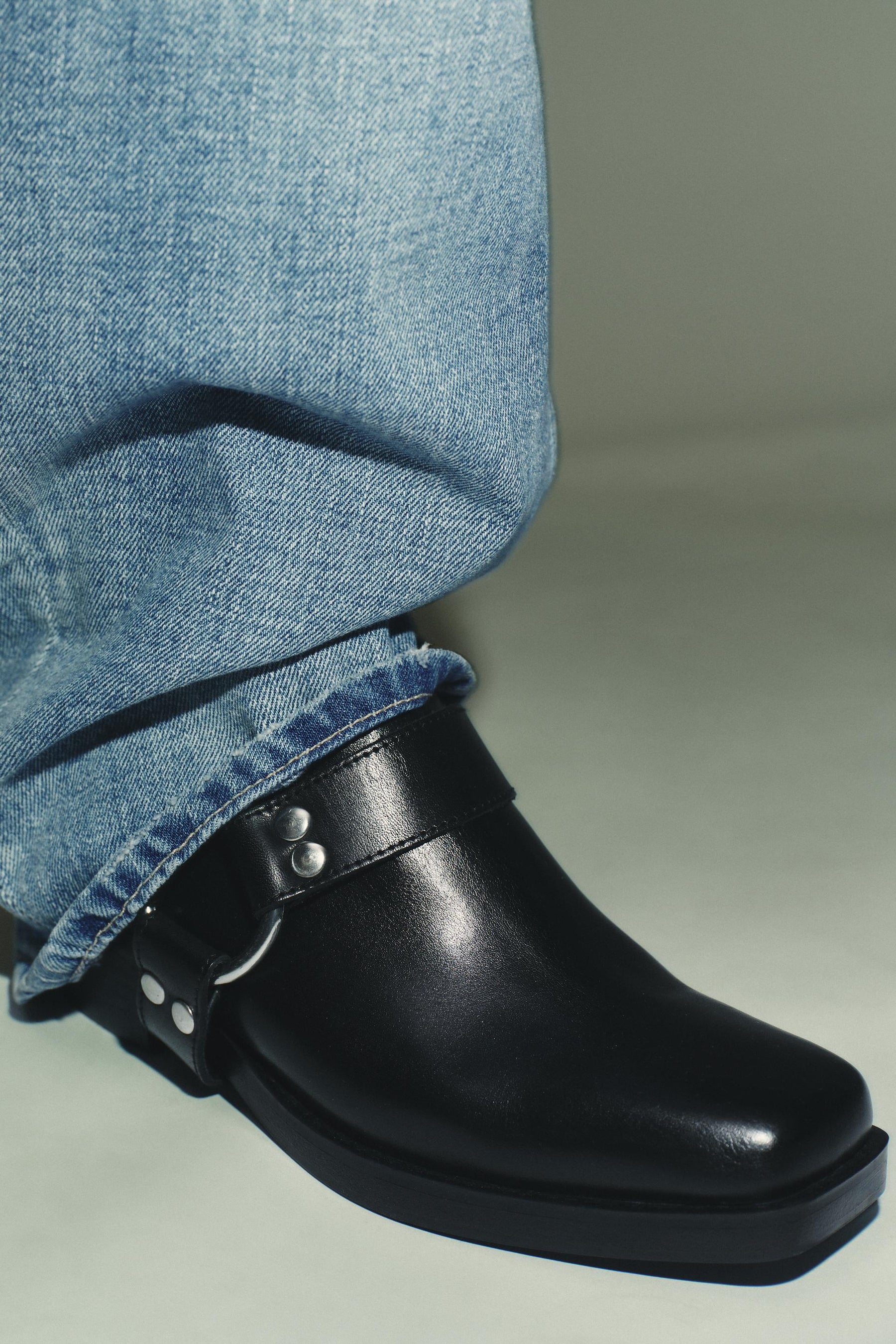 Biker-Clogs aus Leder