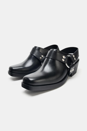 Biker-Clogs aus Leder