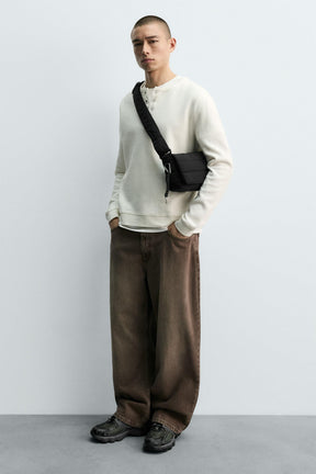 Gesteppte Nylon-Umhängetasche