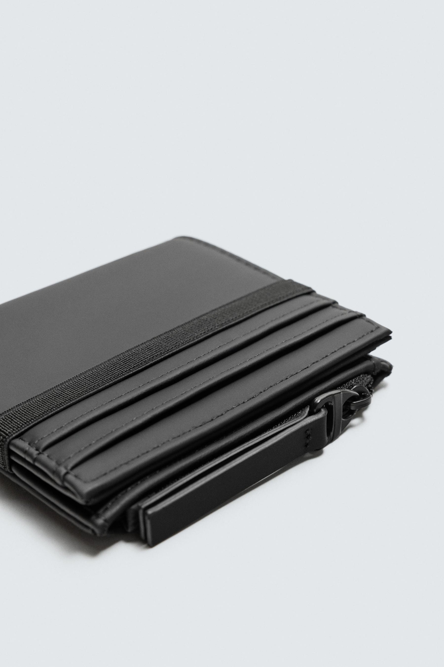 Gummierte Geldbörse mit Münzfach