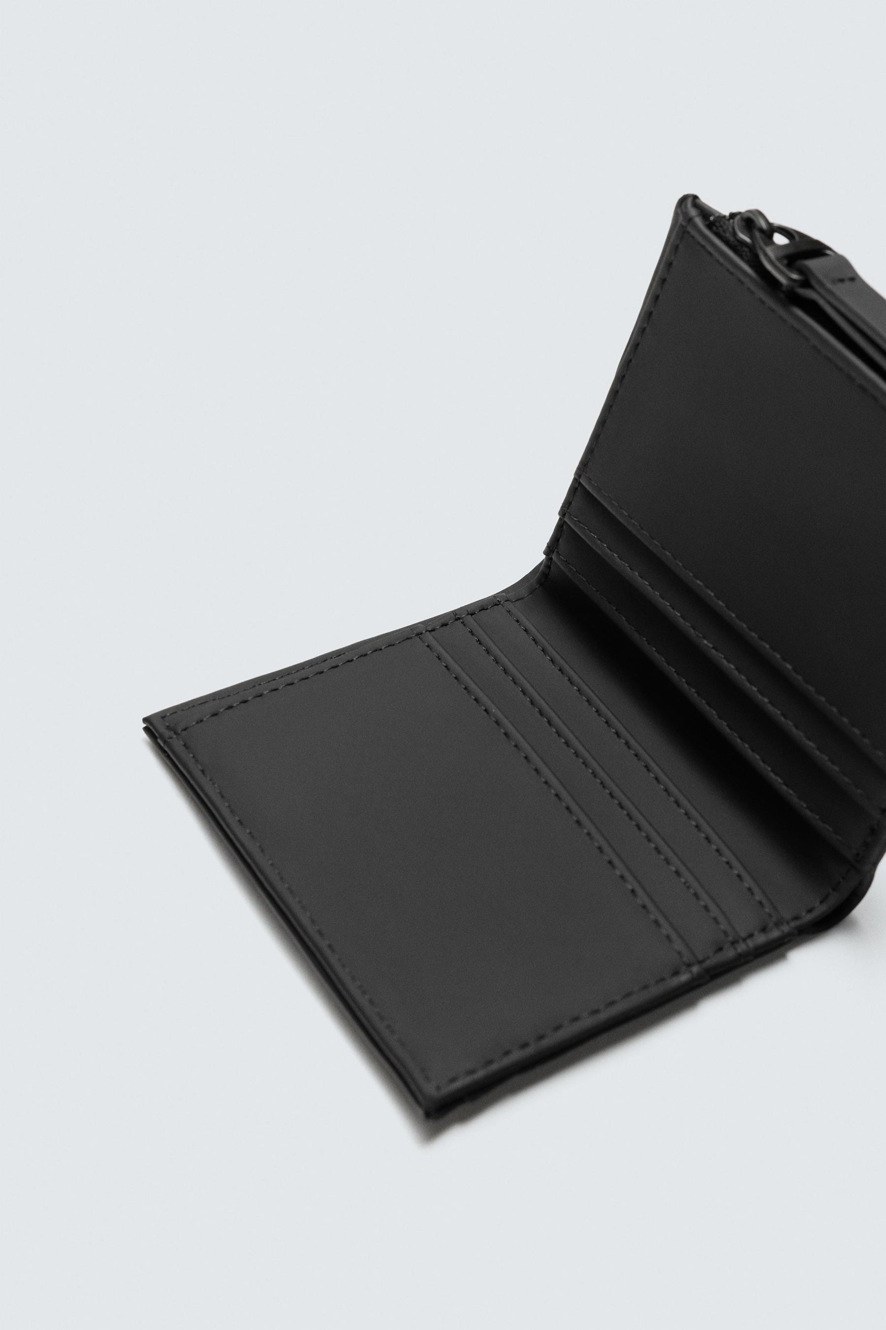 Gummierte Geldbörse mit Münzfach