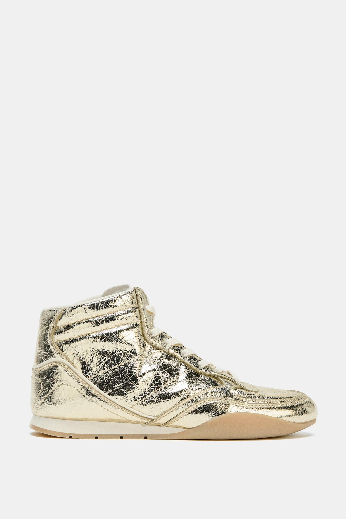 METALLIC HIGH-TOP TRAINER