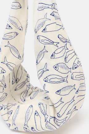 Handtasche mit Kordelzug und Schleife