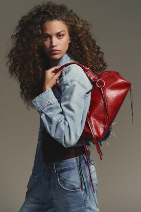 Bowlingtasche mit Crackle-Effekt