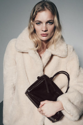 Mini-City-Tasche aus Leder