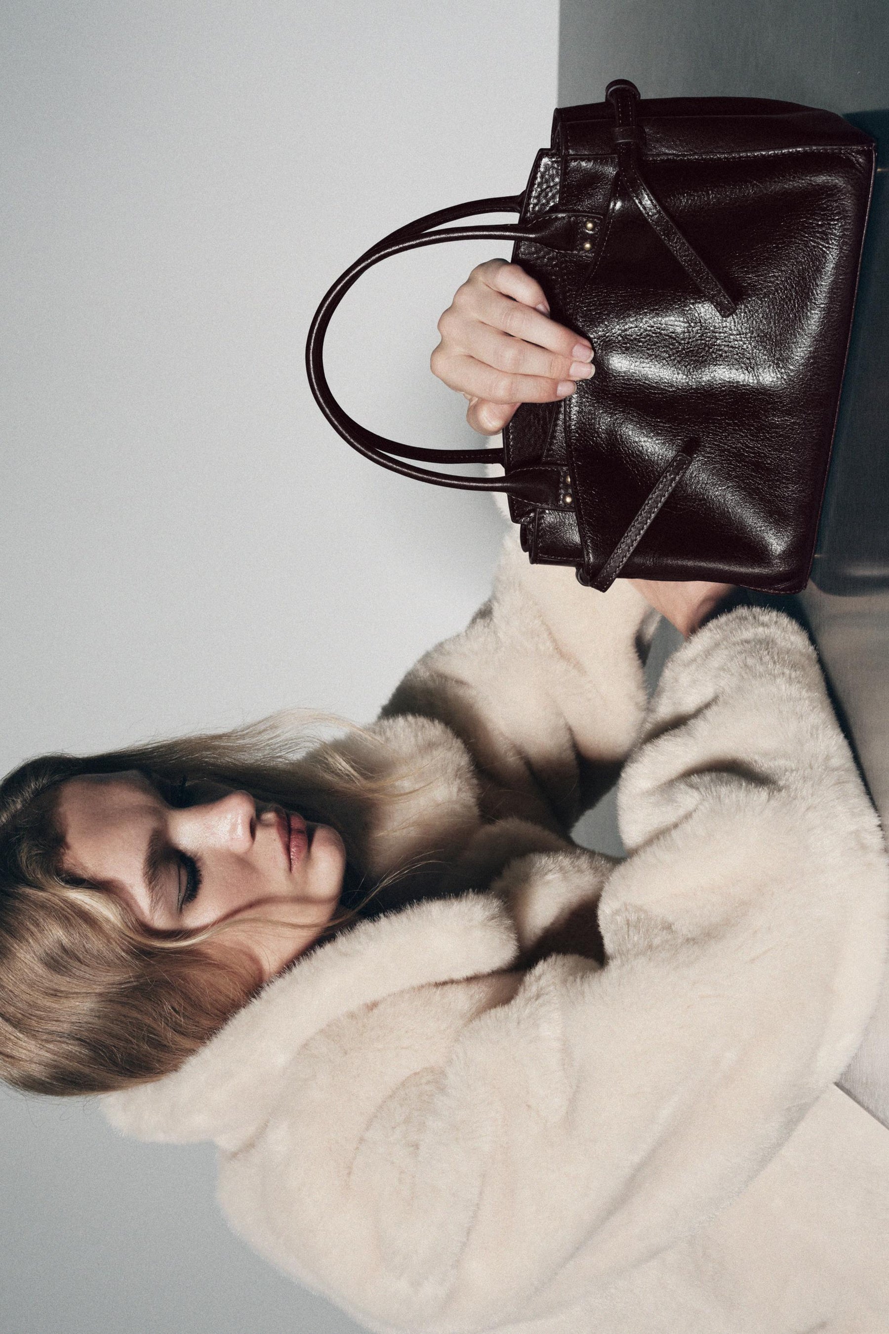 Mini-City-Tasche aus Leder