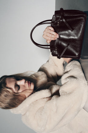 Mini-City-Tasche aus Leder