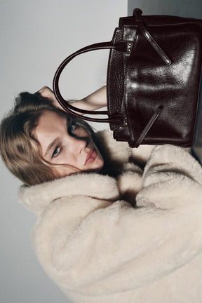 Mini-City-Tasche aus Leder