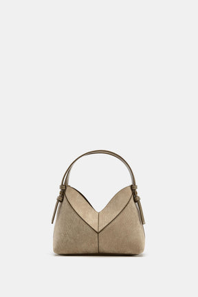 Mini-Tragetasche mit Ziernähten