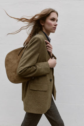 Leder-Klapphandtasche