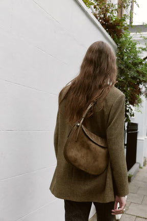 Leder-Klapphandtasche