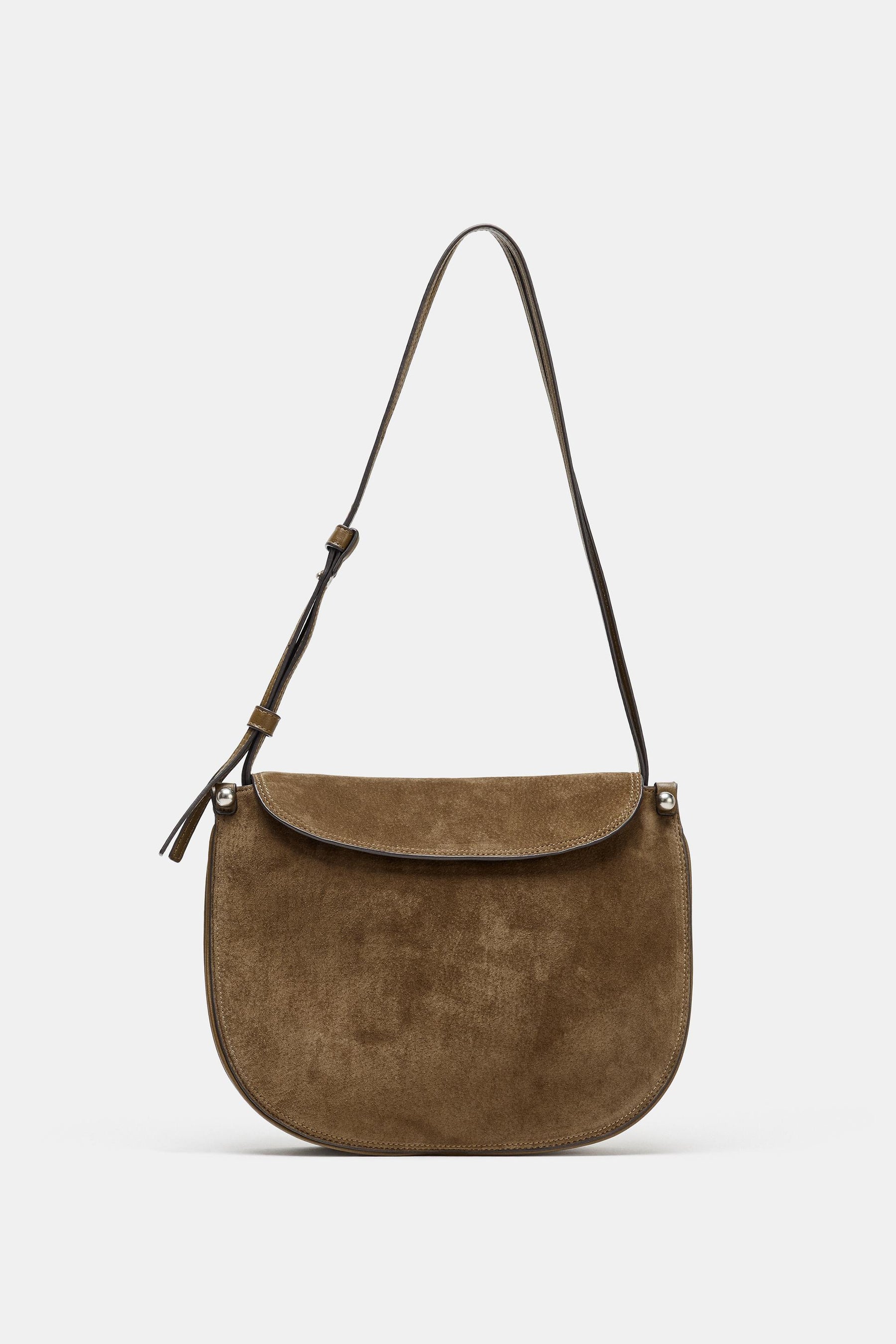 Leder-Klapphandtasche