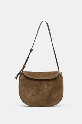 Leder-Klapphandtasche