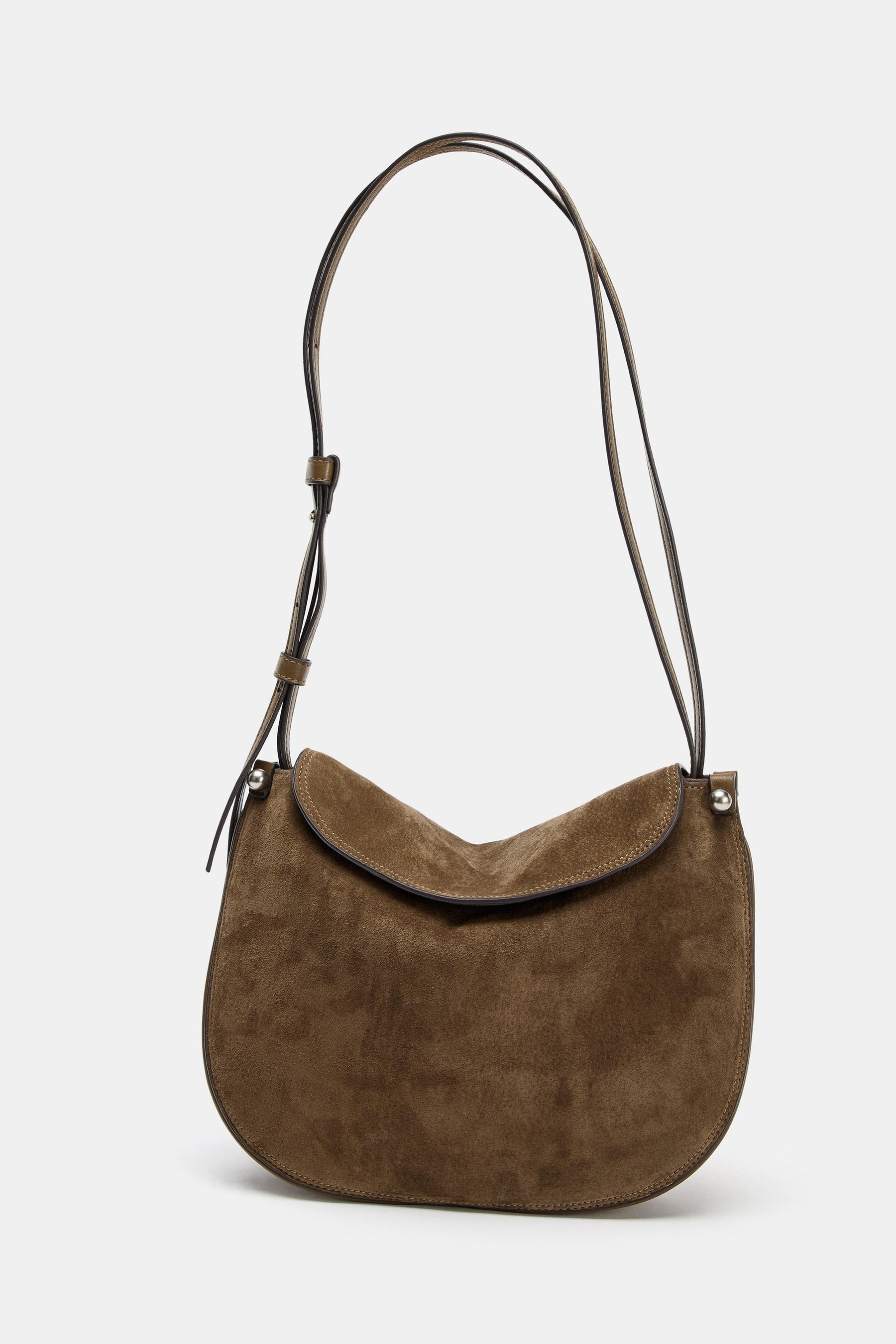 Leder-Klapphandtasche